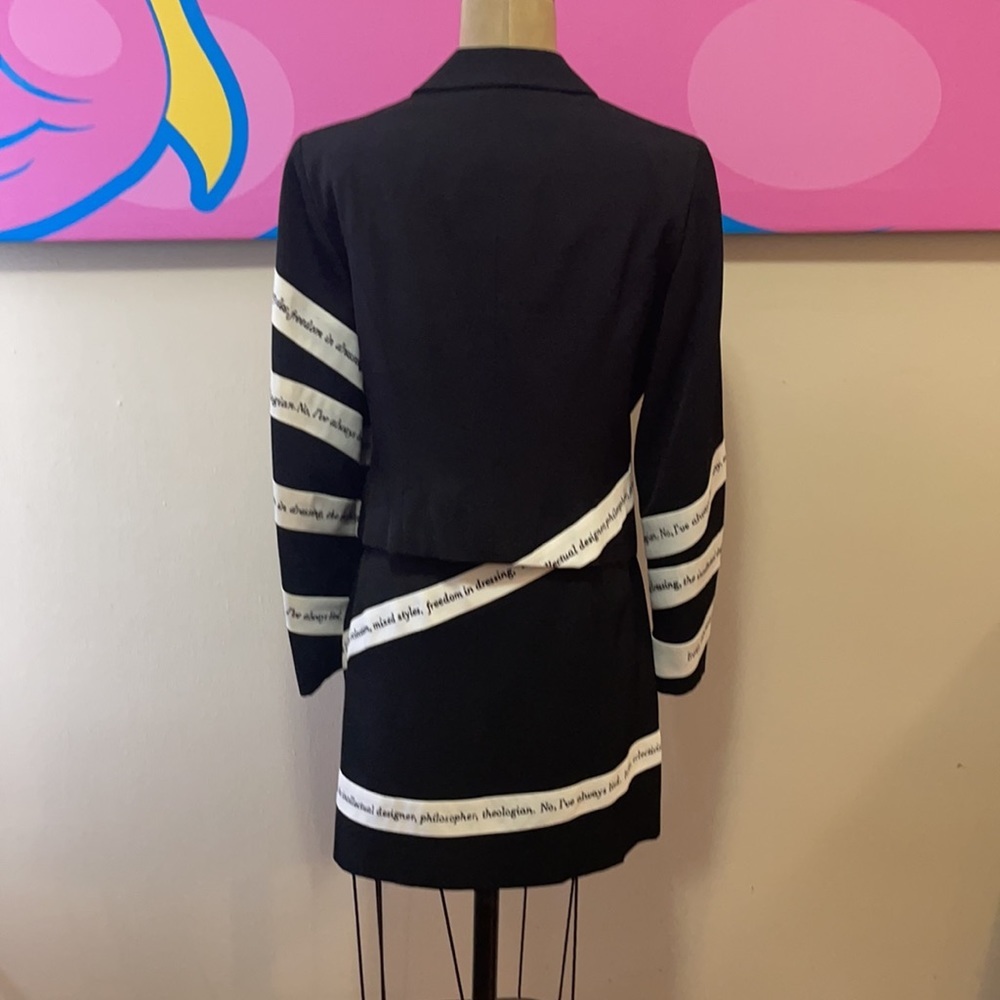 Moschino Black White Striped Skirt Suit The Nanny - Picture 5 of 15